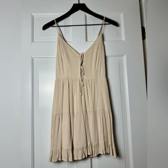 Garage Beige Textured Dress - Picture 1 of 5